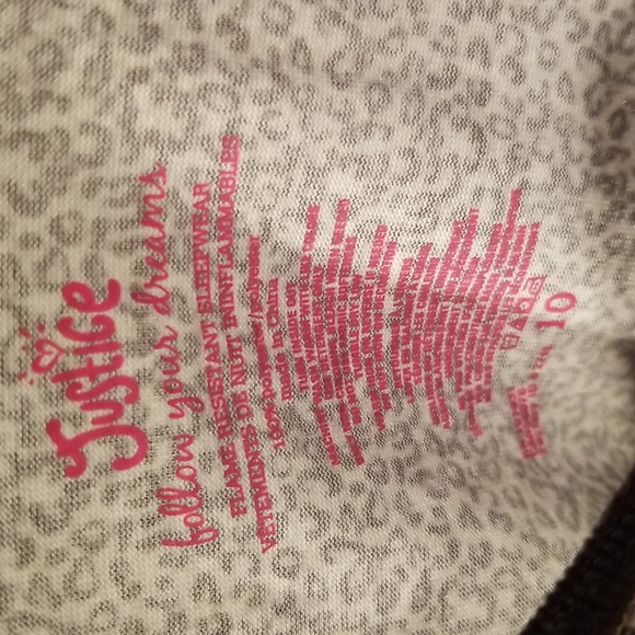 Justice Pajama set Girl size 10 - Picture 3 of 7